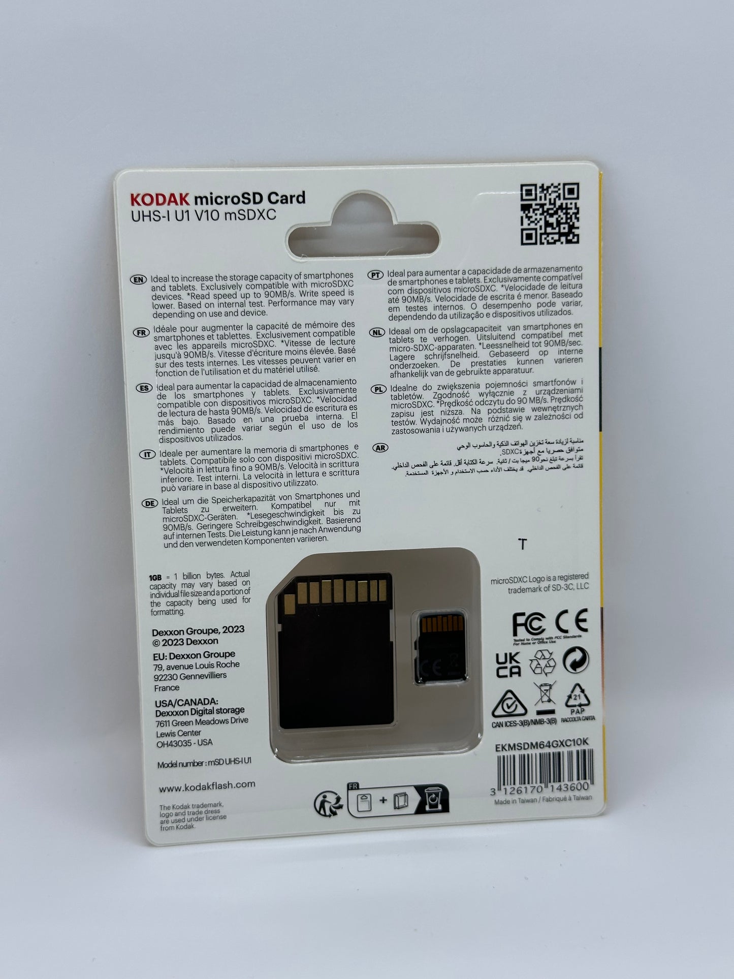 KODAK microSD 64GB карта с адаптер – Class 10, UHS-I, V10, A1 – до 90MB/s (DineVTech)