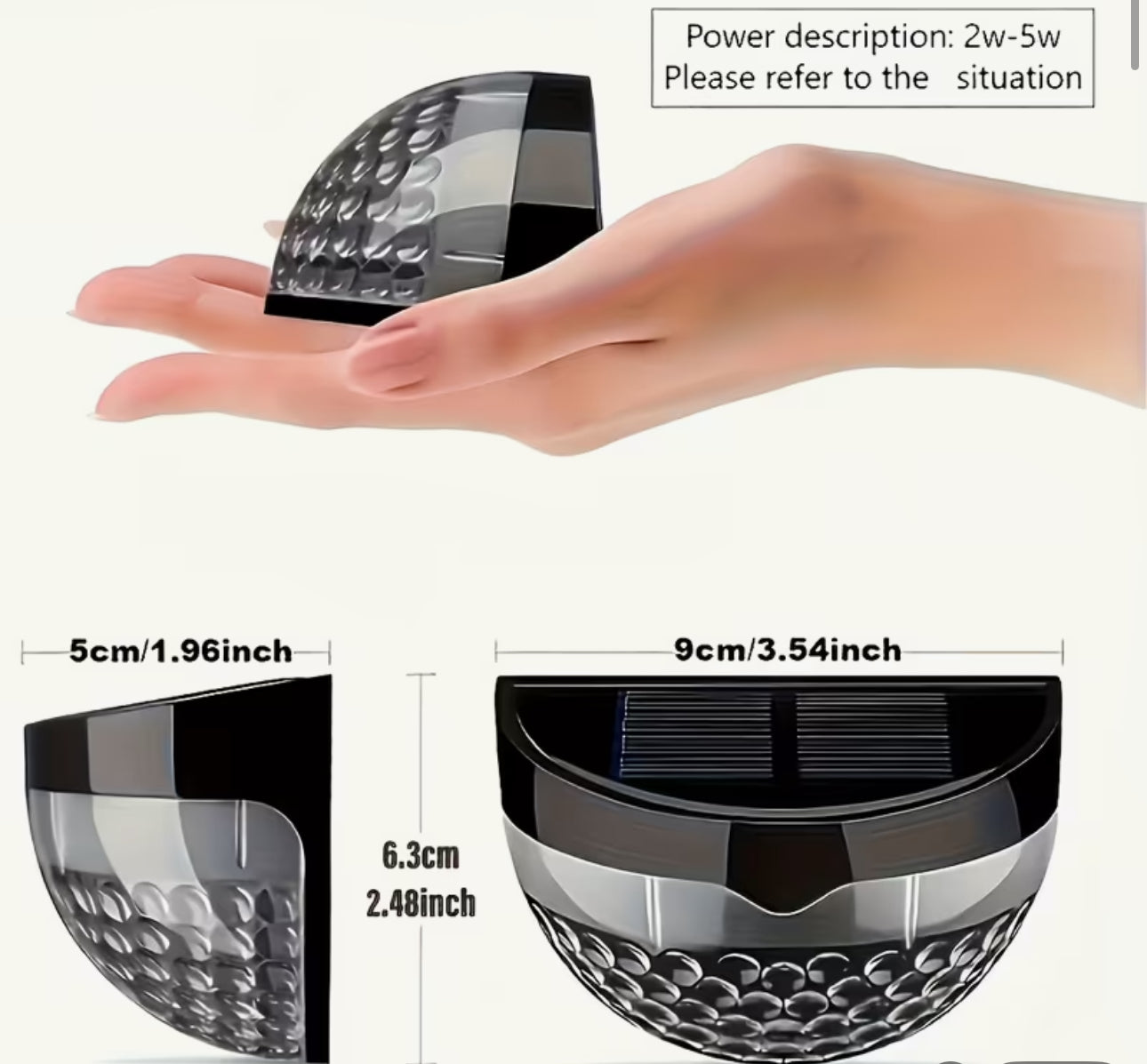Слънчеви LED градински лампи DineVTech – комплект 6 броя, декоративни, водоустойчиви, с ефект „пчелна пита“