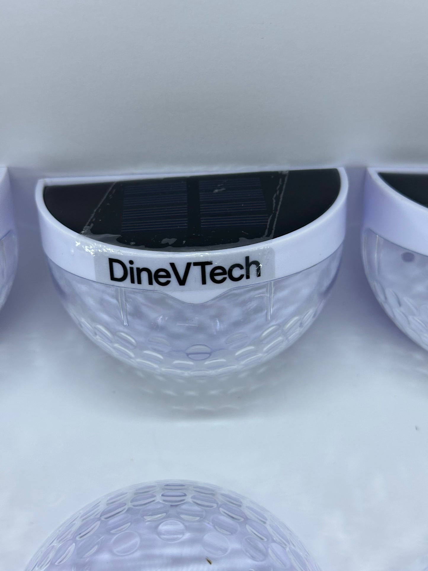 Слънчеви LED градински лампи DineVTech – комплект 6 броя, декоративни, водоустойчиви, с ефект „пчелна пита“
